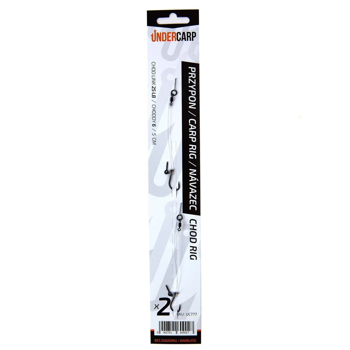 UnderCarp Chod Rig - Przypon karpiowy (bezzadziorowy)rozmiar 6 (bezzadziorowy) - MPN: UC777 - EAN: 5902721609027