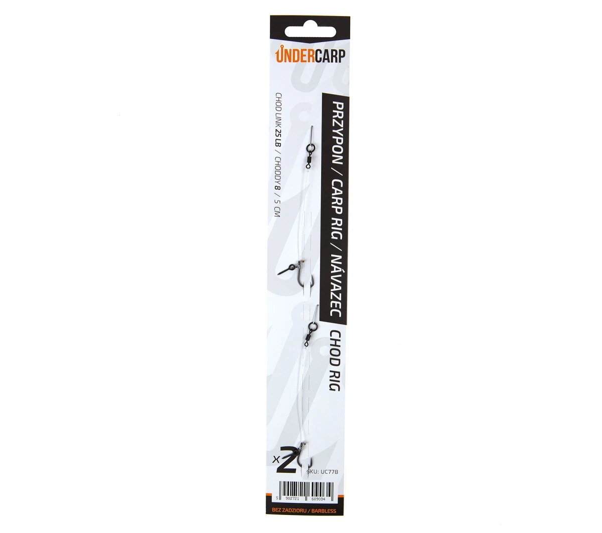 UnderCarp Chod Rig - Przypon karpiowy (bezzadziorowy)rozmiar 8 (bezzadziorowy) - MPN: UC778 - EAN: 5902721609034