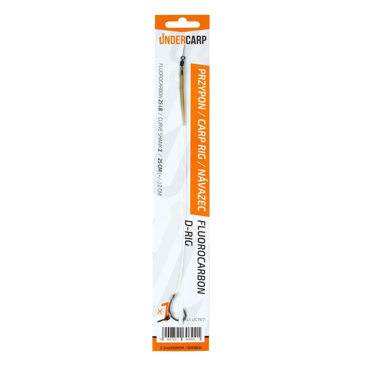 UnderCarp Fluorocarbon D-Rig - Przypon karpiowy rozmiar 2 - MPN: UC767 - EAN: 5902721608921