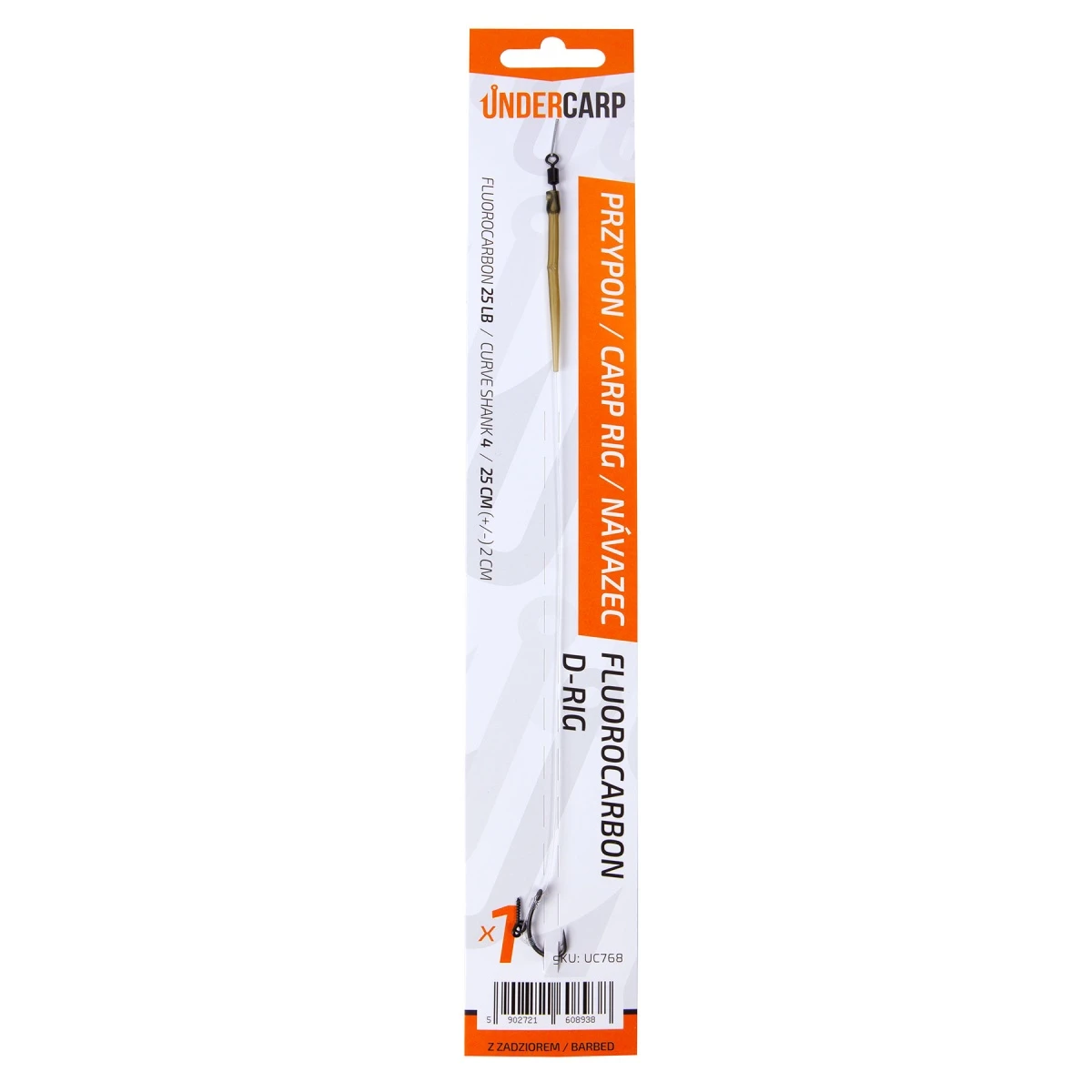 UnderCarp Fluorocarbon D-Rig - Przypon karpiowy rozmiar 4 - MPN: UC768 - EAN: 5902721608938