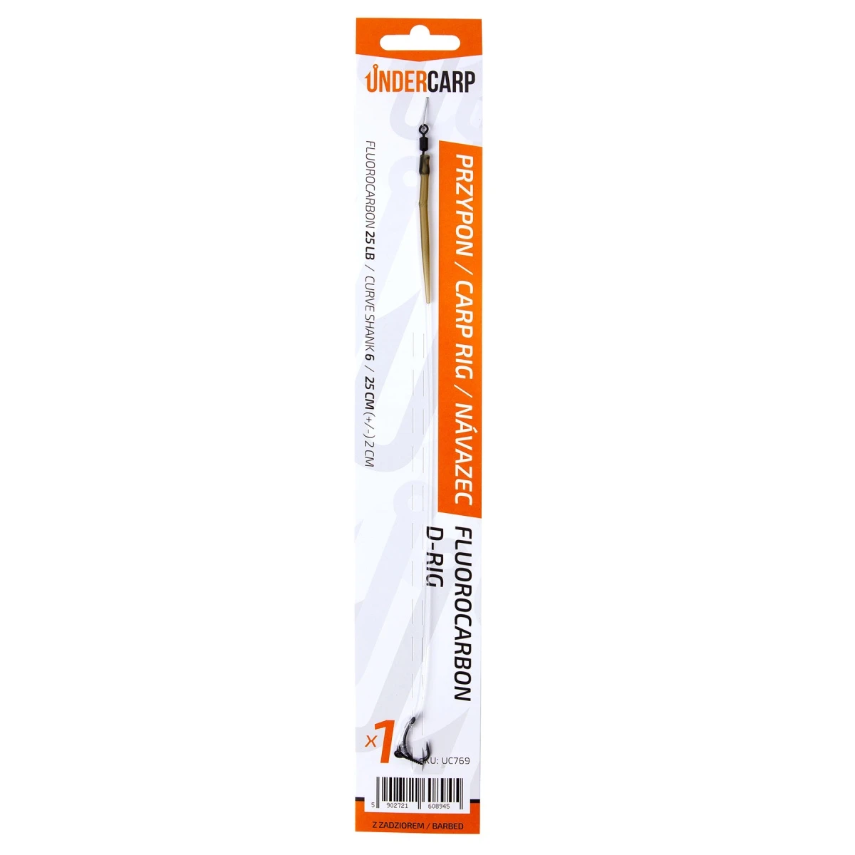 UnderCarp Fluorocarbon D-Rig - Przypon karpiowy rozmiar 6 - MPN: UC769 - EAN: 5902721608945