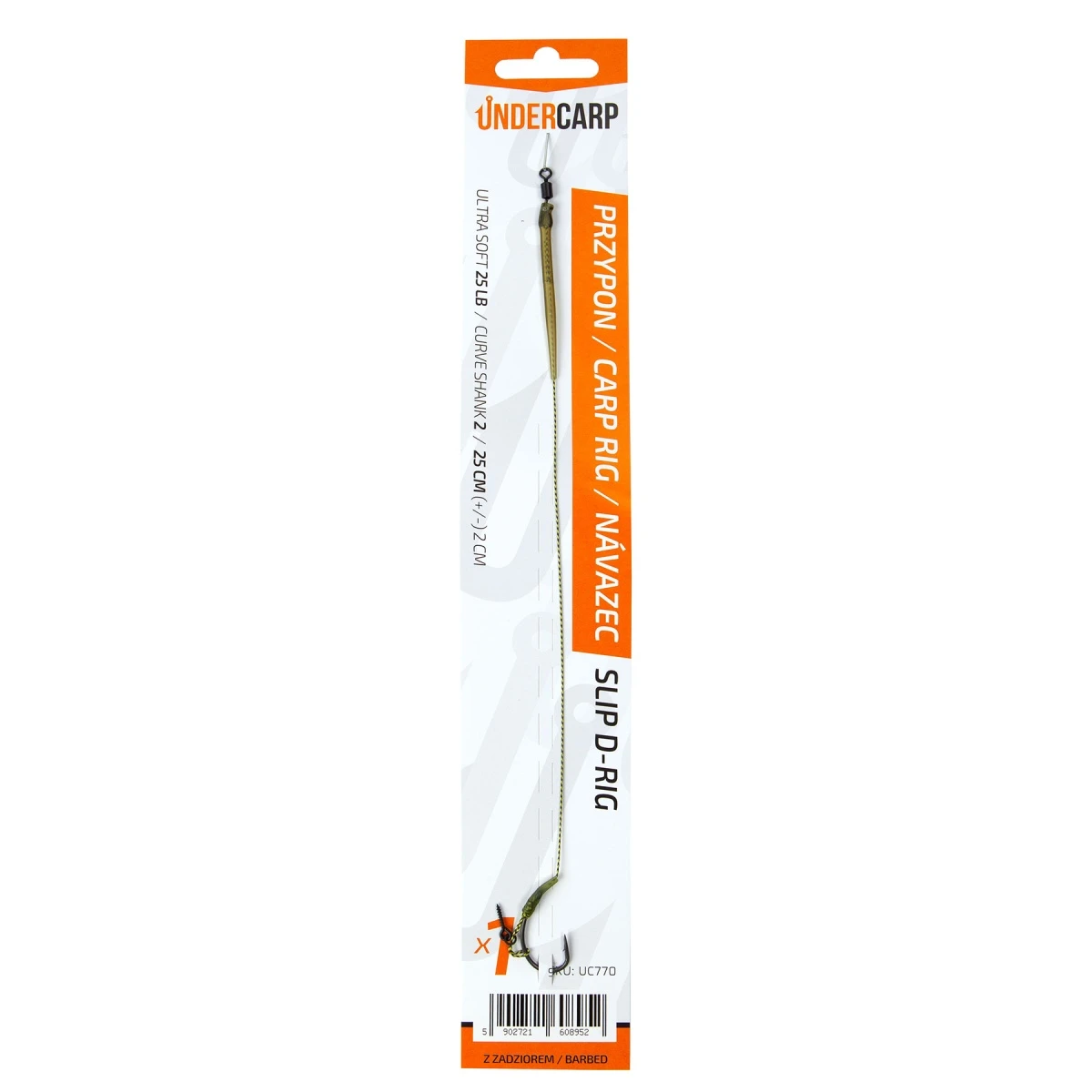 UnderCarp Slip D-Rig - Przypon karpiowy rozmiar 2 - MPN: UC770 - EAN: 5902721608952