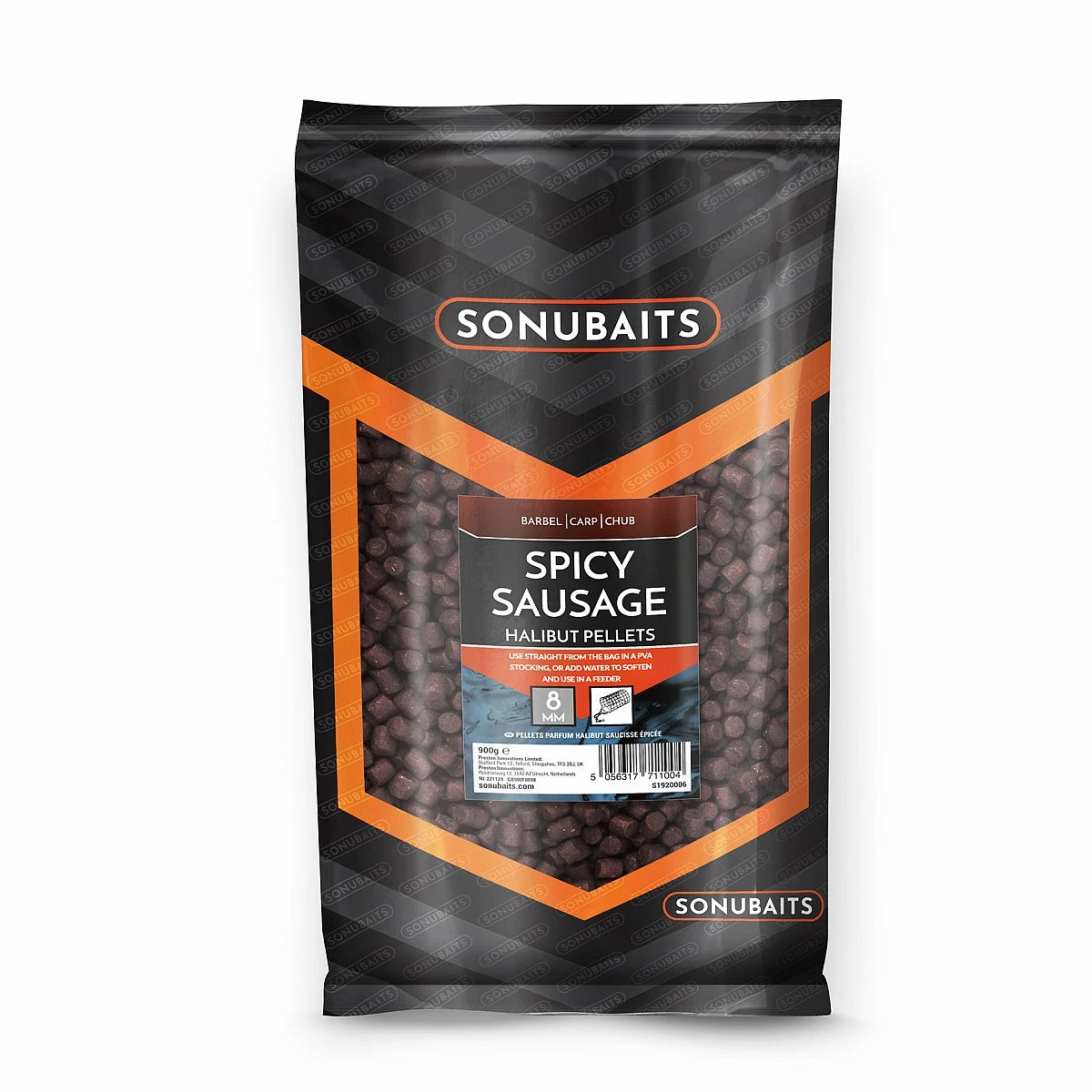 Sonubaits Spice Sausage Halibut Pellets  - KRÓTKA DATA WAŻNOŚCIopakowanie 8mm / 900g - EAN: 200000101299