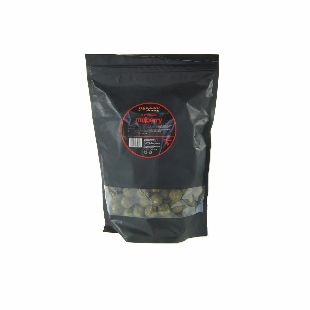 MassiveBaits Eco Boilies - Mulberry  - KRÓTKA DATA WAŻNOŚCIopakowanie 18mm / 1 kg - EAN: 200000101459