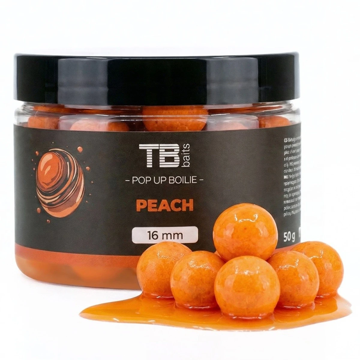 TB Baits Pop-Up Peach + NHDCrozmiar 16mm / 50g - MPN: TB00905 - EAN: 8596601009051