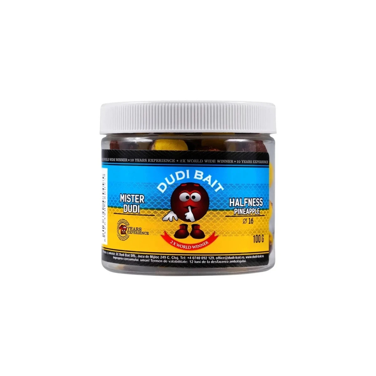 DUDI BAIT Mister Dudi Halfness Pineapple 16mmrozmiar 16mm - MPN: DBHL59 - EAN: 6426390480095