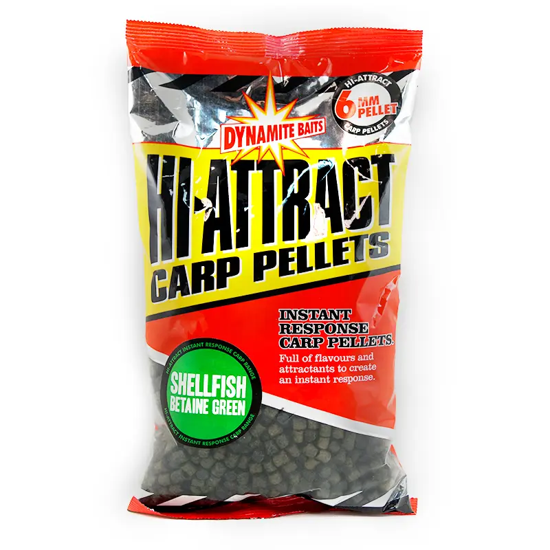 Dynamite Baits Hi-Attract Shellfish Betaine Green Pellets 6 mmrozmiar 6 mm