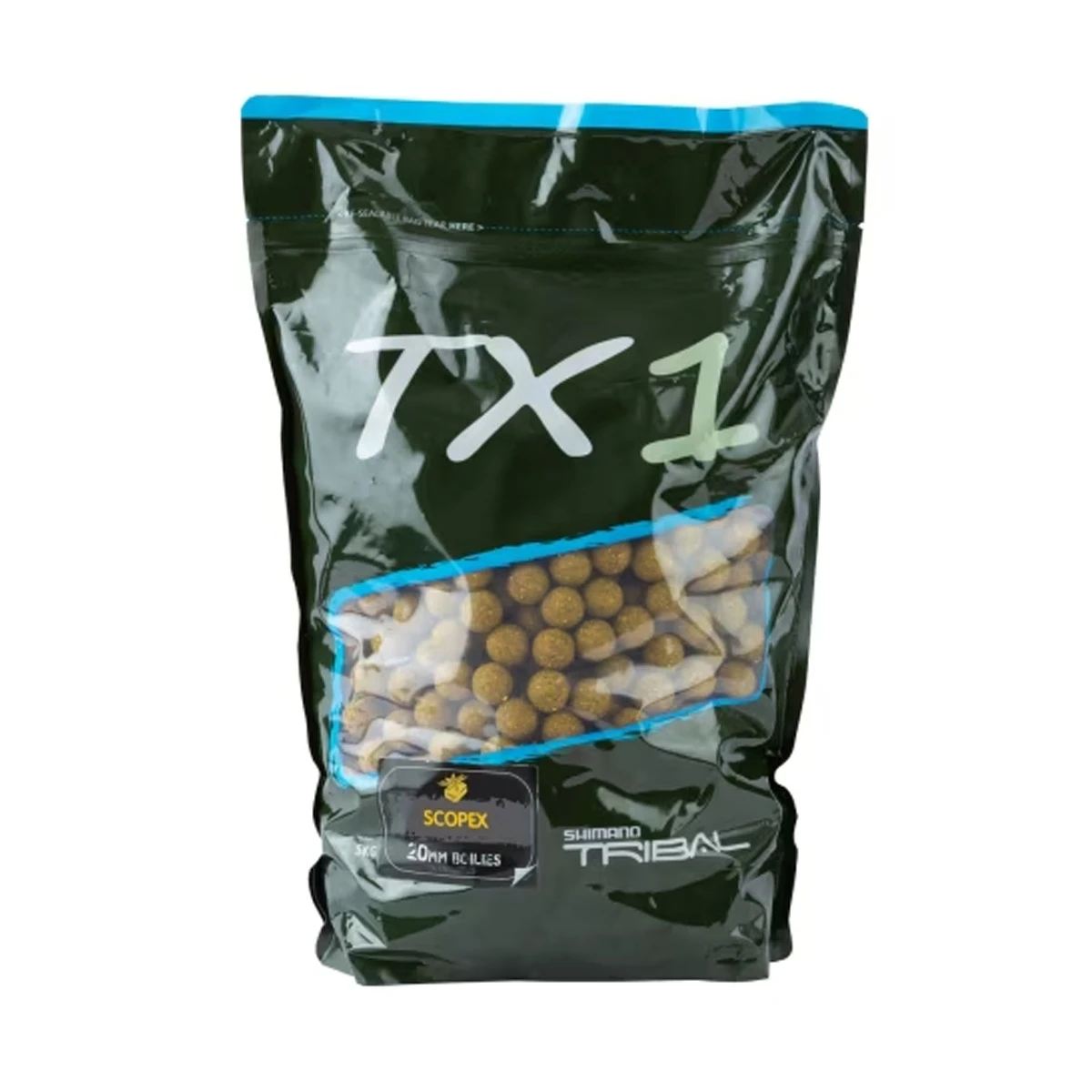 Shimano Tribal TX1 Boilies - Scopex - 1kgrozmiar 20 mm - MPN: TX1SCB201000 - EAN: 8717009901499