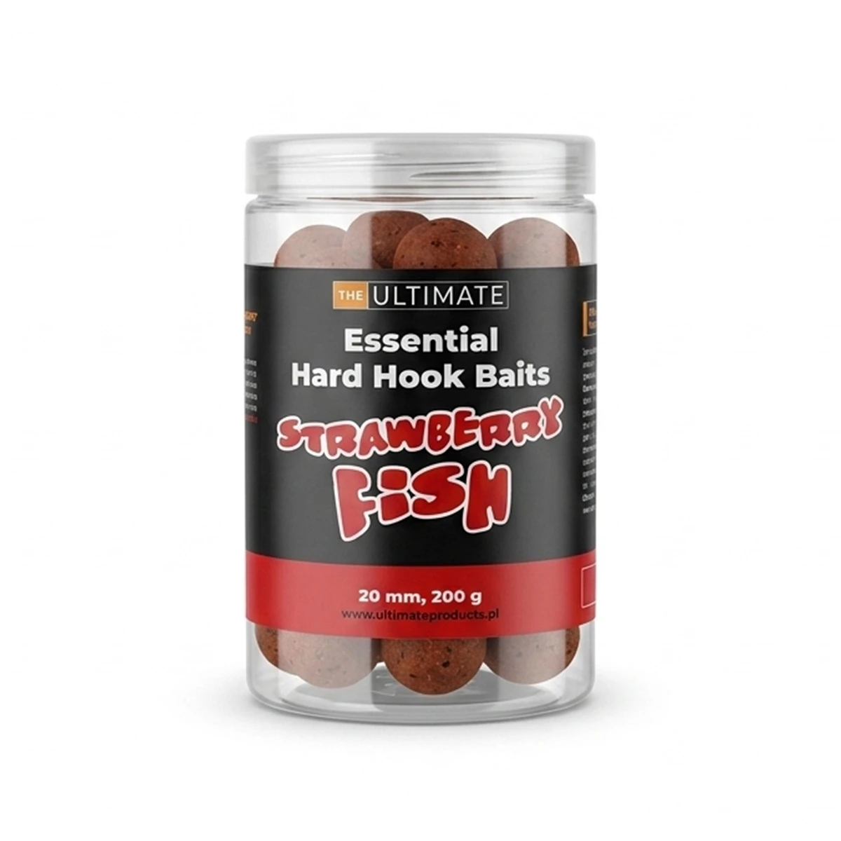 UltimateProducts Essential Hard Hookbaits - Strawberry Fishrozmiar 20 mm - EAN: 5903855435827
