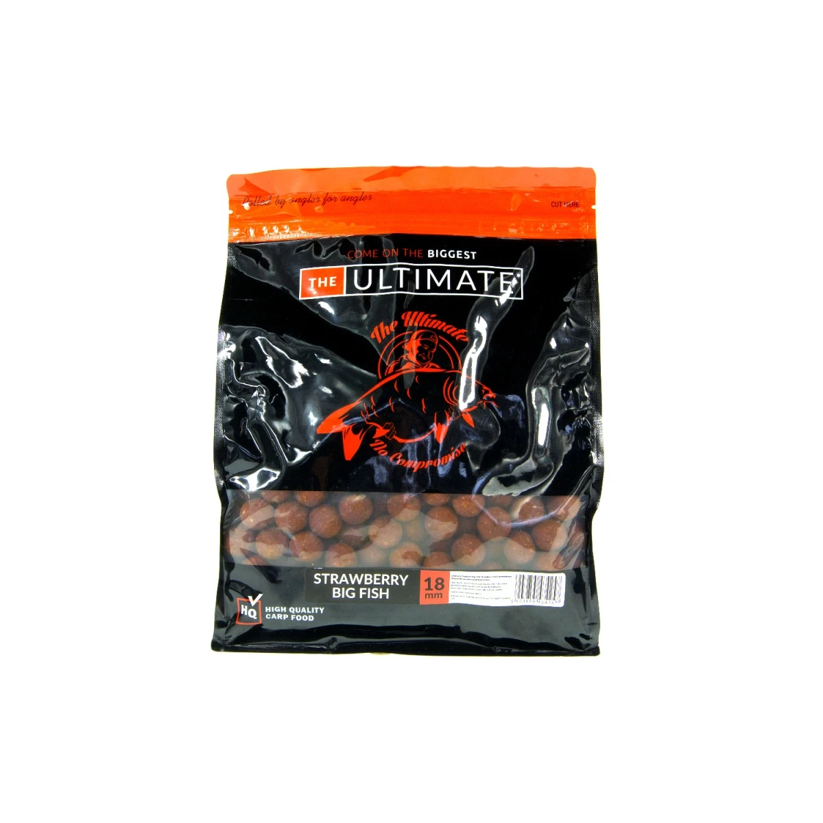UltimateProducts Top Range Boilies - Strawberry Big Fish  - KRÓTKA DATA WAŻNOŚCIrozmiar 18 mm / 1 kg - EAN: 5903855434257