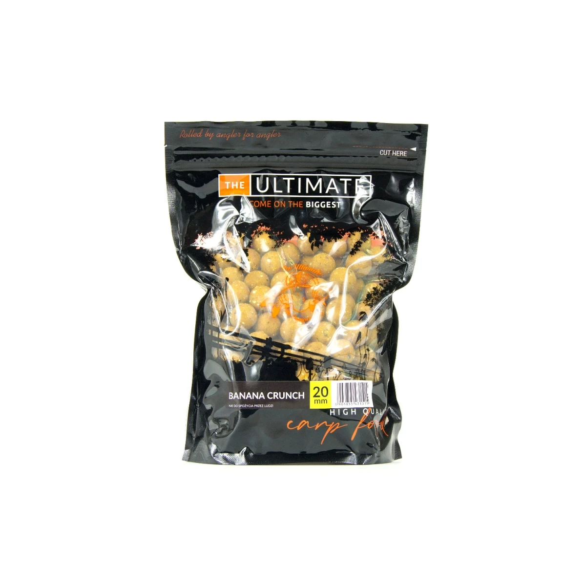 UltimateProducts Juicy Series Banana Crunch Boilies  - KRÓTKA DATA WAŻNOŚCIrozmiar 20 mm / 1 kg - EAN: 200000102340