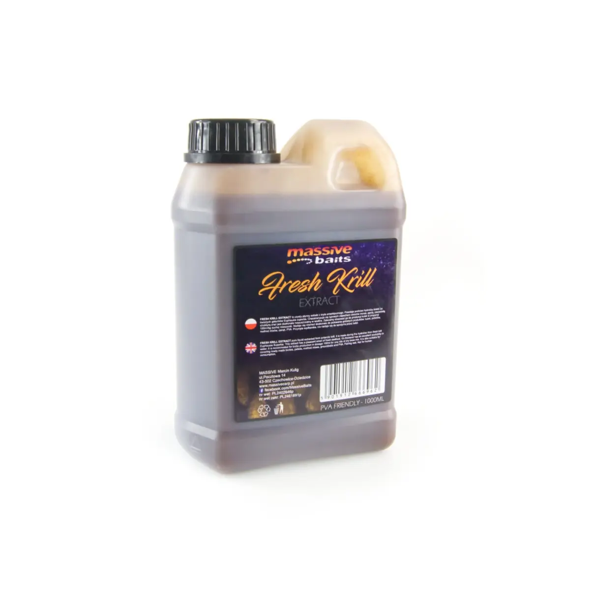 Massive Baits Liquid - Fresh Krill Ekstraktopakowanie 1000 ml - MPN: LQ002 - EAN: 5901912666962
