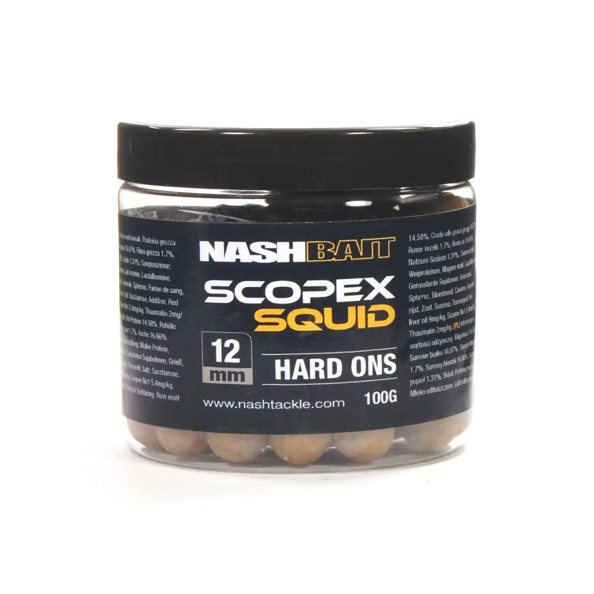 NEW Nash Scopex Squid Hard Onsrozmiar 12 mm / 100g - MPN: B6820 - EAN: 5055108868200
