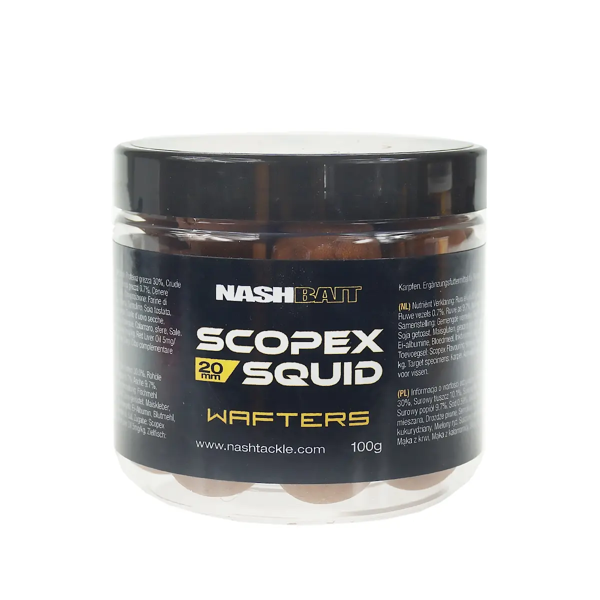 NEW Nash Scopex Squid Waftersrozmiar 20 mm / 100g - MPN: B6847 - EAN: 5055108868477