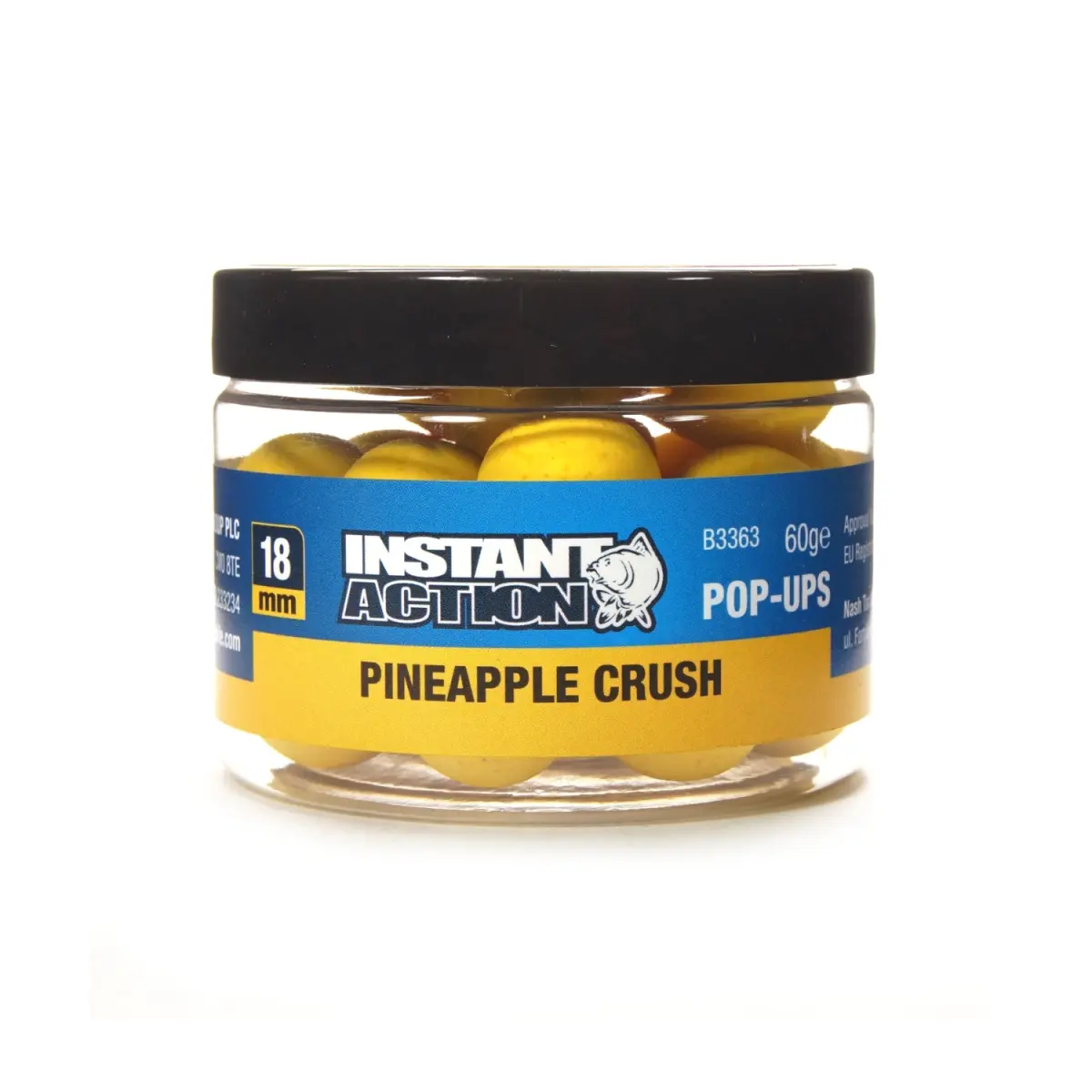 NEW Nash Instant Action Pineapple Crush Pop-uprozmiar 18 mm / 60g - MPN: B3363 - EAN: 5055108833635