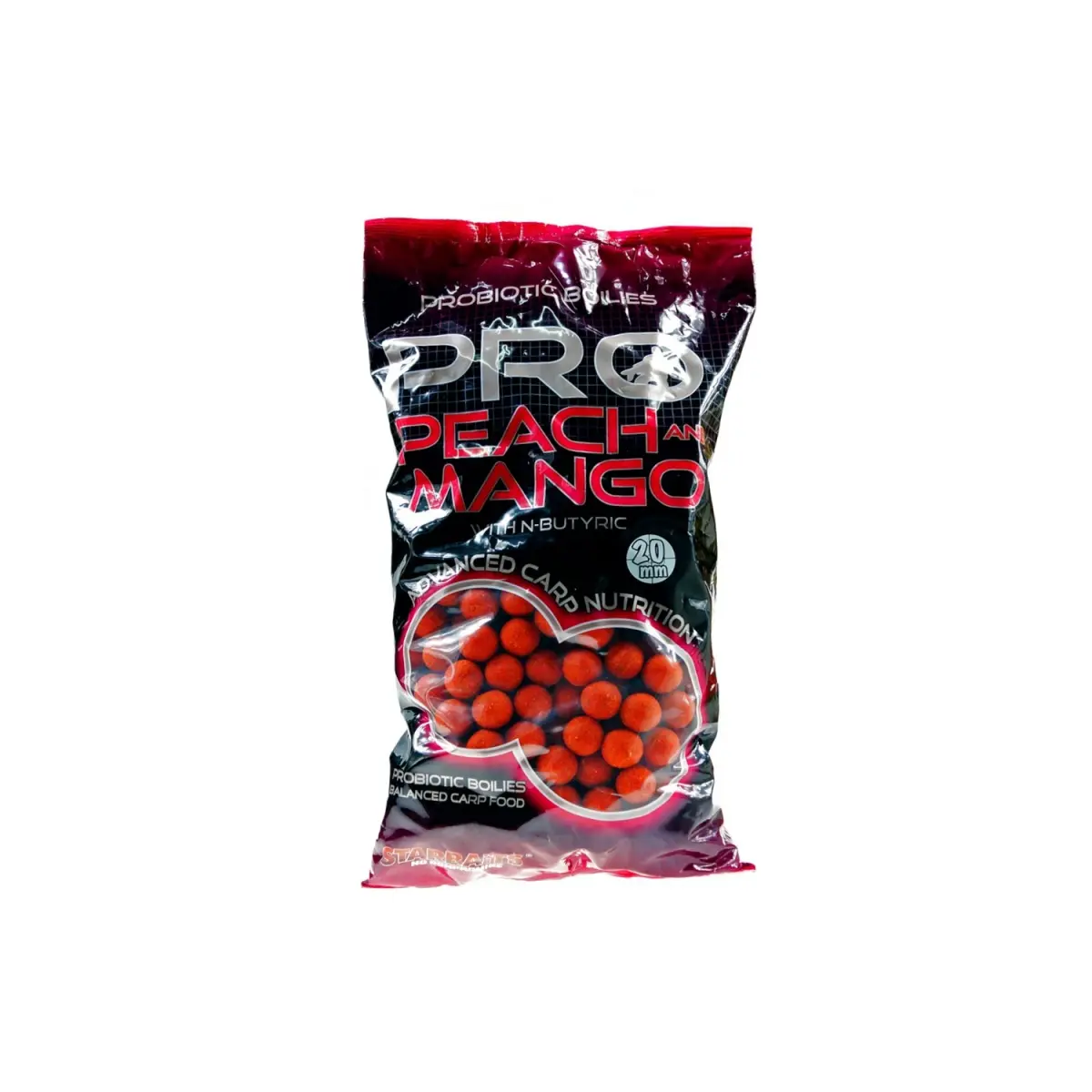 NEW Starbaits Probiotic Boilies - Peach & Mangorozmiar 20 mm /2,5kg - MPN: 39338 - EAN: 3297830393380