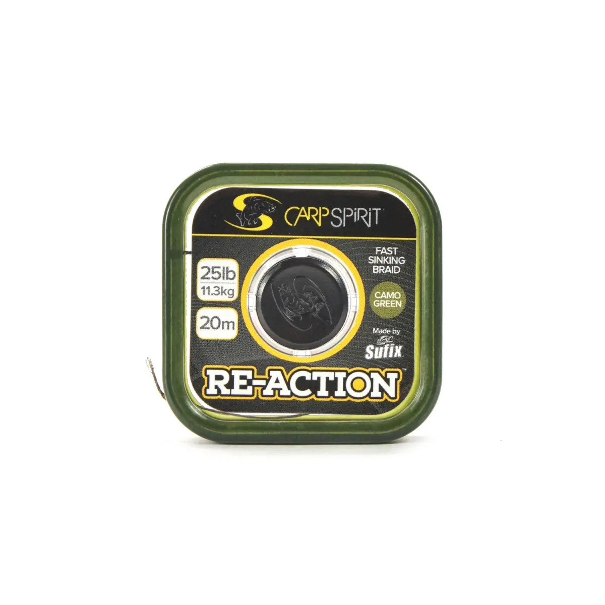 Carp Spirit Reaction Camo Braid 25lb (11,3kg) / Greenmodel 25lb (11,3kg) / Green - MPN: ACS640060 - EAN: 3422993037394