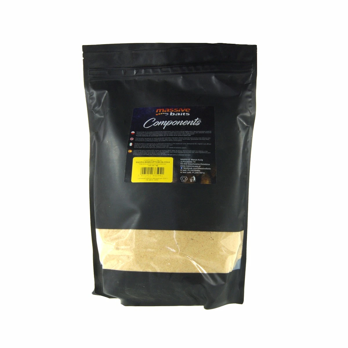 MassiveBaits Components  - Mączka Biszkoptowa Słodkaopakowanie 1 kg - MPN: KP052 - EAN: 5901912665941