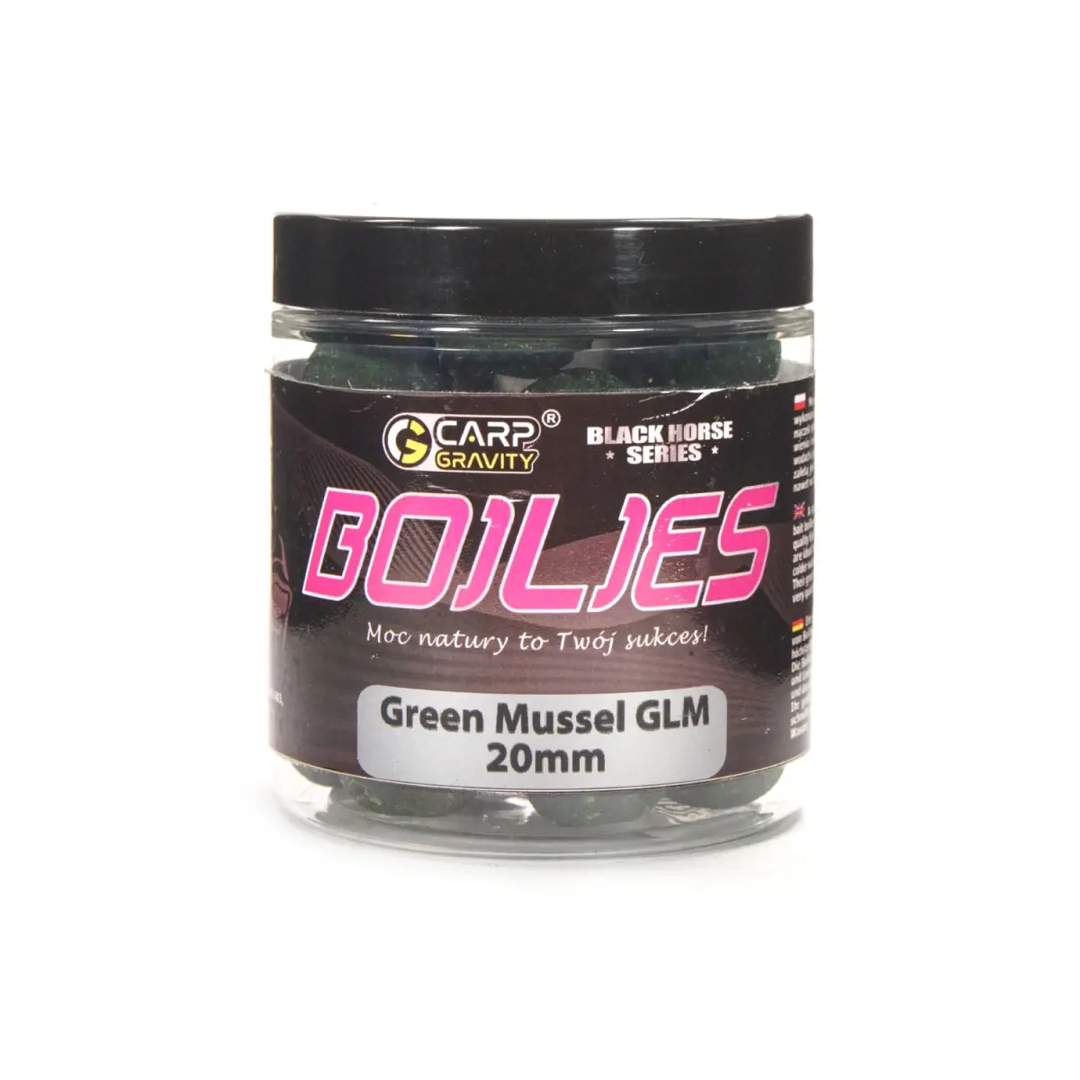 Carp Gravity Black Horse Series Hookbaits - Green Mussel GLMrozmiar 20mm - MPN: KBH002 - EAN: 200000050405
