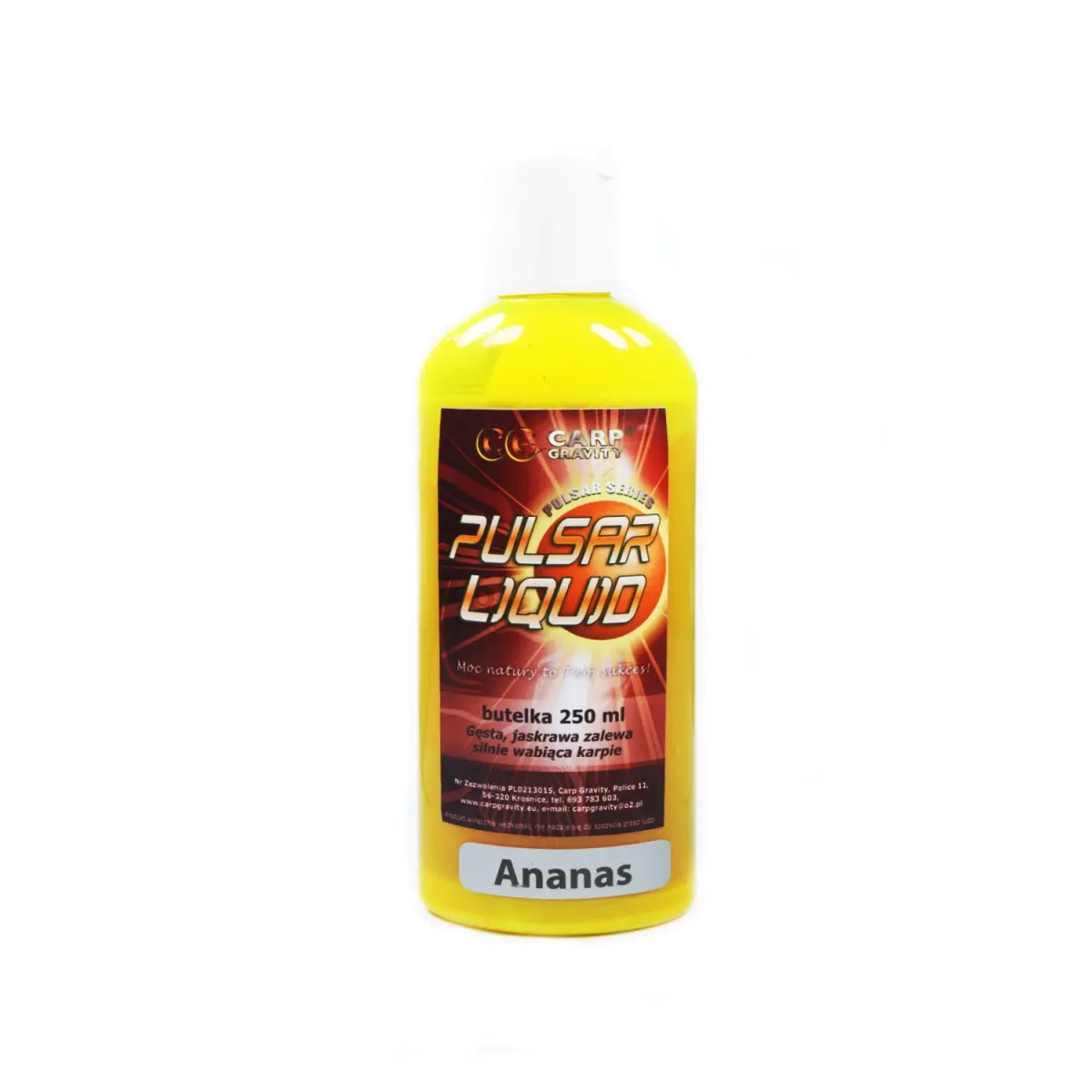 Carp Gravity Zalewa Pulsar Liquid - Ananasopakowanie 250ml - MPN: LPU003 - EAN: 200000049959
