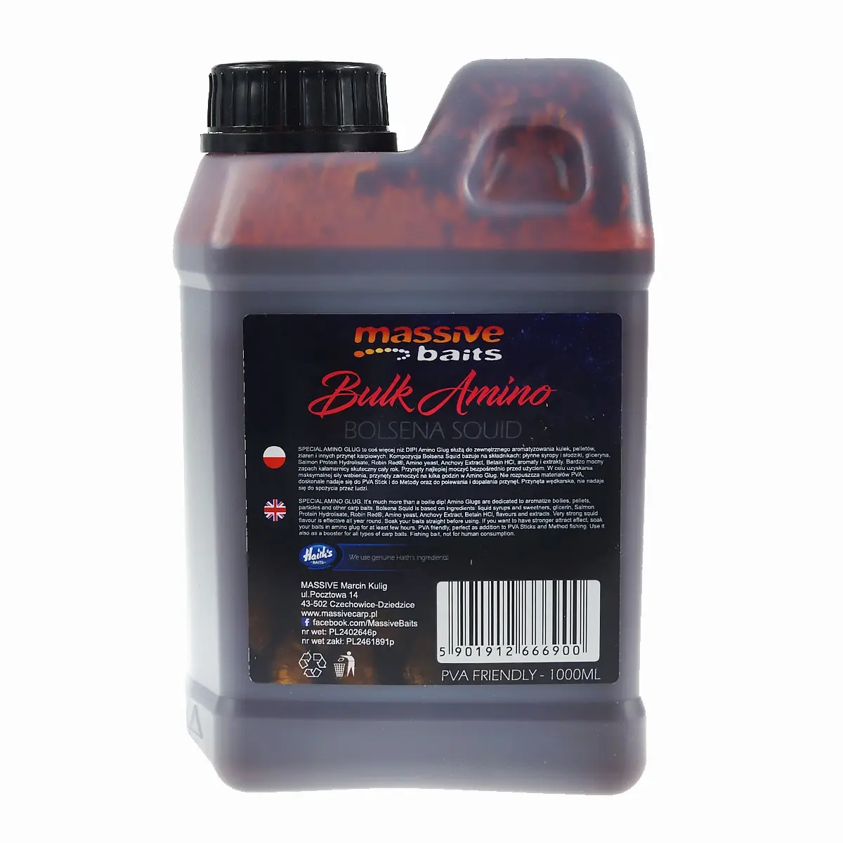 MassiveBaits Bulk Amino Bolsena Squidopakowanie 1000ml - MPN: LQ029 - EAN: 5901912666900