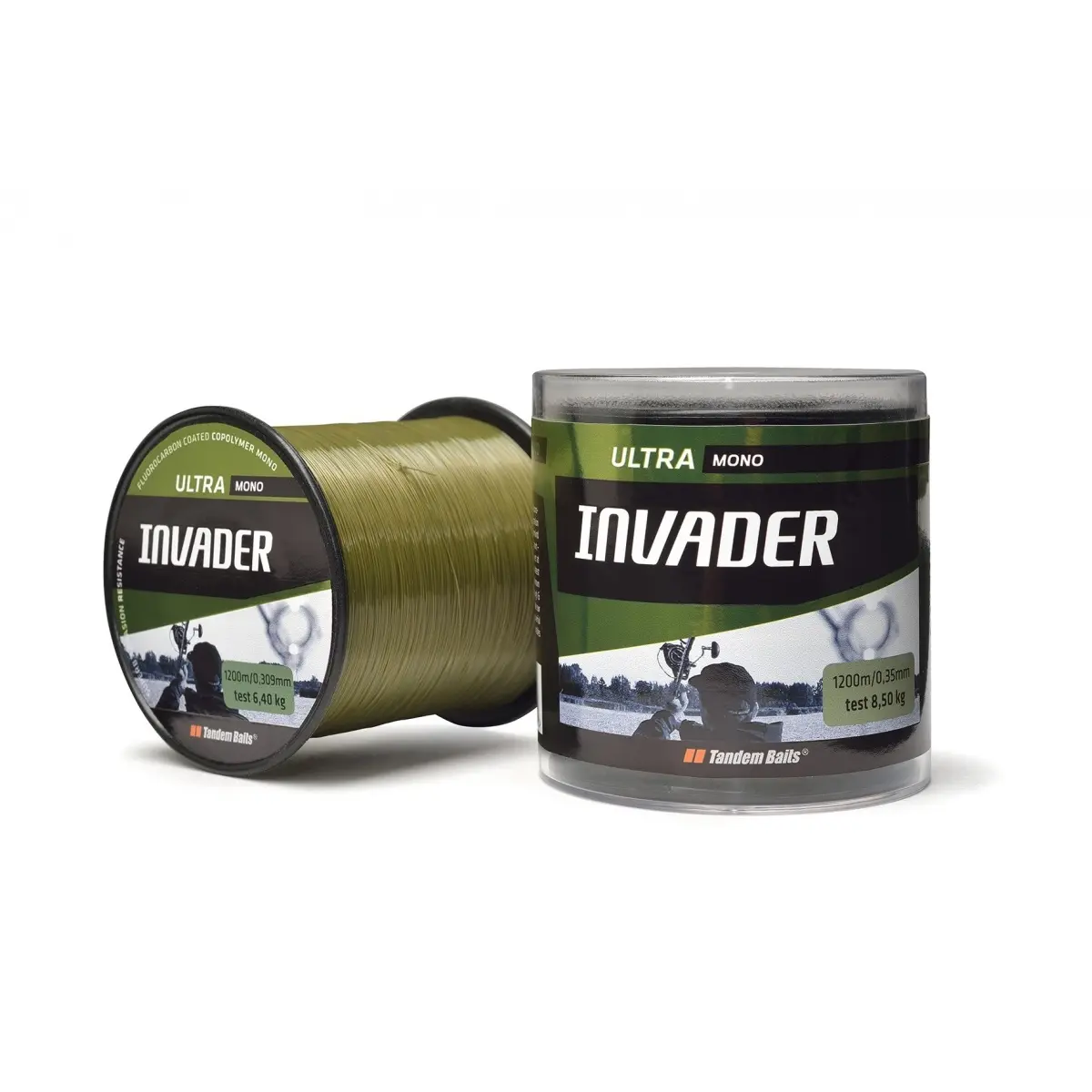 Tandem Baits -  Żyłka Invader Ultra Mono - Żyłka - oliwkowyśrednica 0,331 mm - MPN: 03004 - EAN: 5907666679722
