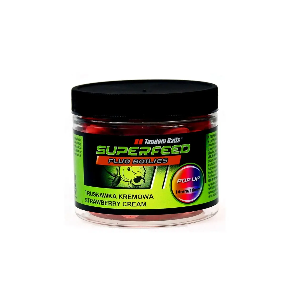TandemBaits SuperFeed Fluo Truskawka Kremowa rozmiar 14/16 mm / 90g - MPN: 24830 - EAN: 5907666671443