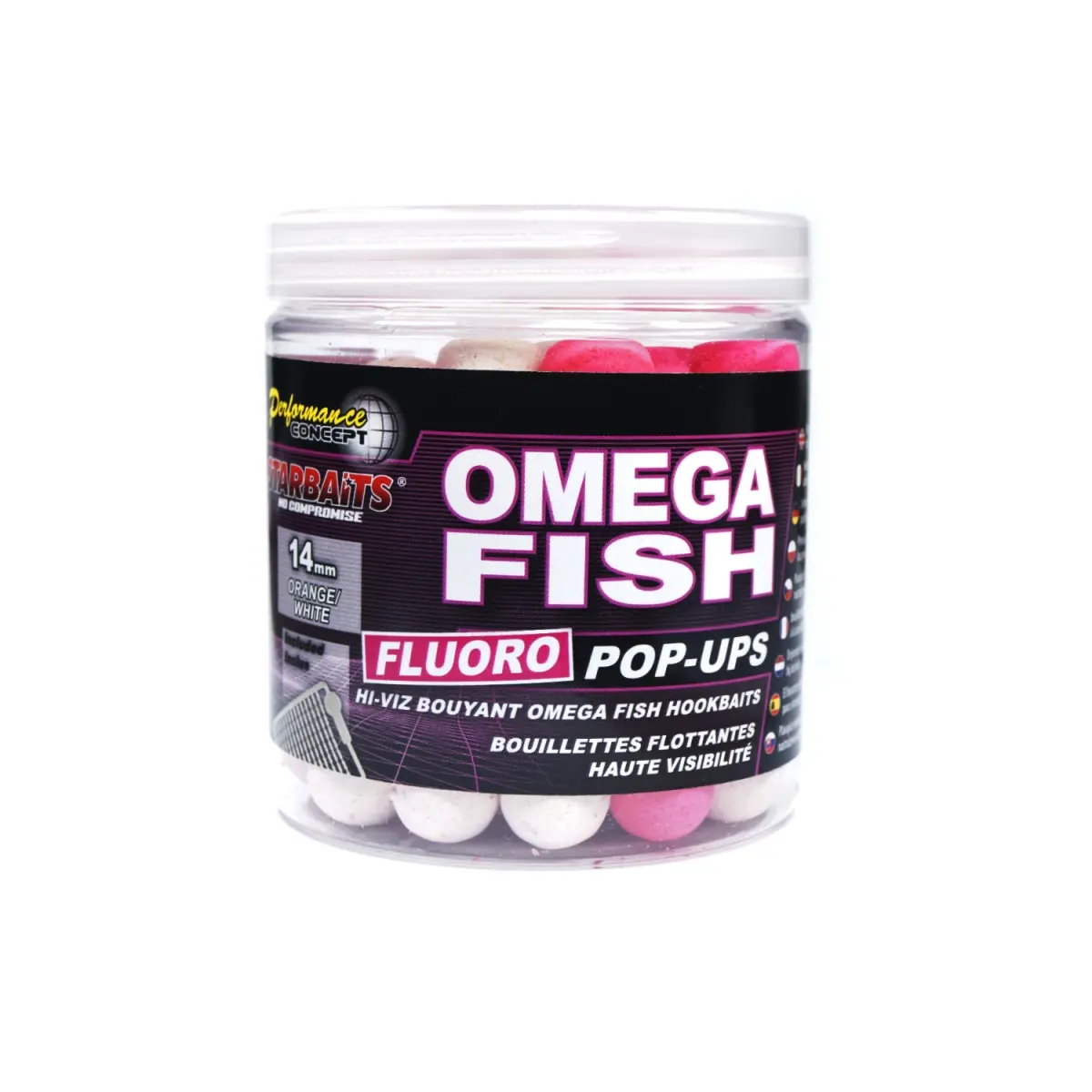 Starbaits Performance Fluo Pop Ups - Omega Fishrozmiar 14 mm - MPN: 63179 - EAN: 3297830631796