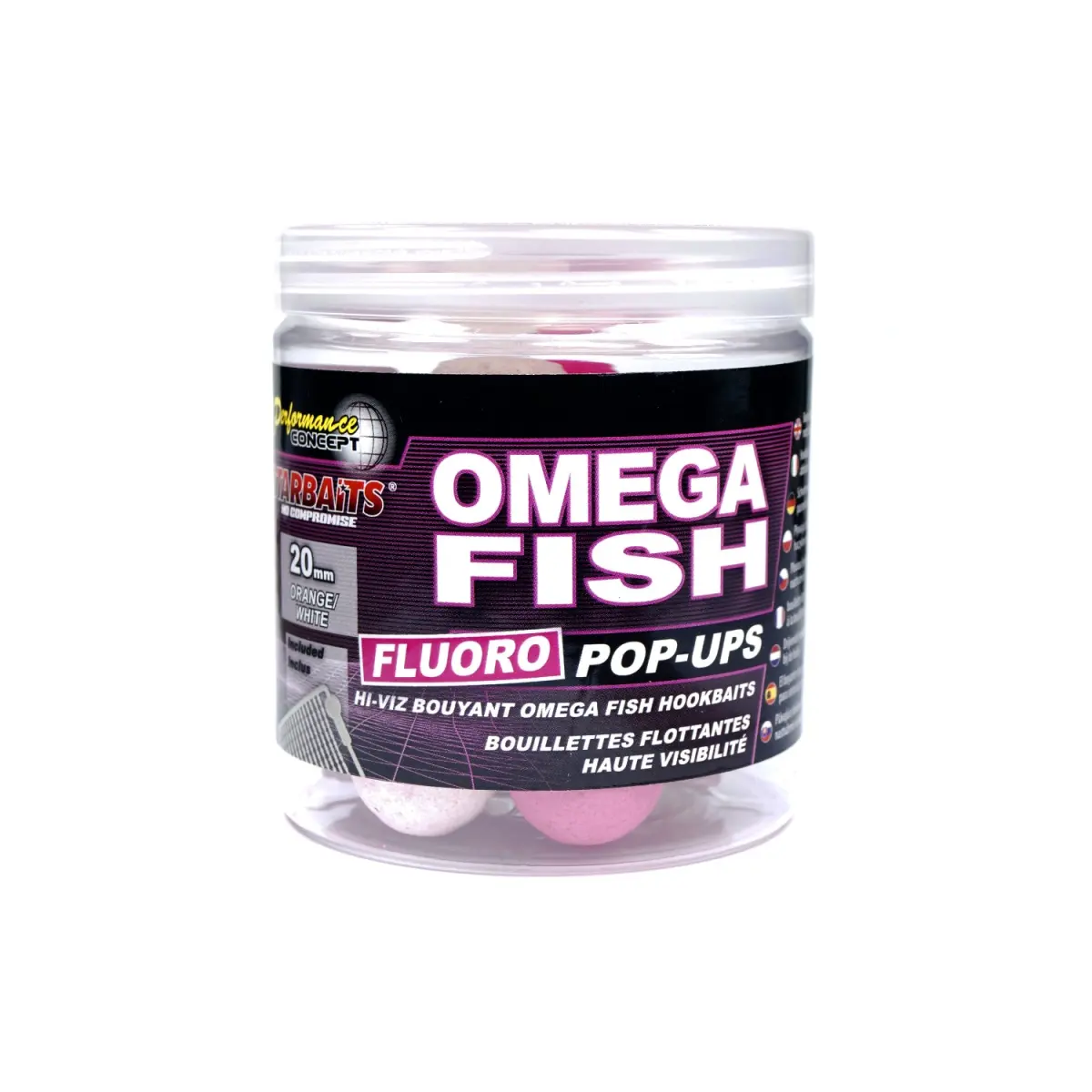 Starbaits Performance Fluo Pop Ups - Omega Fishrozmiar 20 mm - MPN: 63180 - EAN: 3297830631802