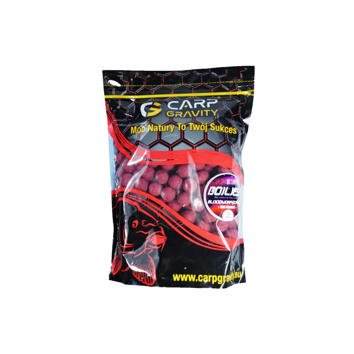 Carp Gravity Bio Secret Boilies - Bloodworm Caviar opakowanie 18mm / 1kg - MPN: BIK003 - EAN: 200000049485