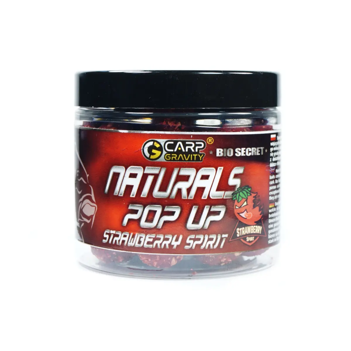 Carp Gravity Naturals Pop Ups - Strawberry Spiritrozmiar 18mm / 200ml - MPN: PNA004 - EAN: 200000049409