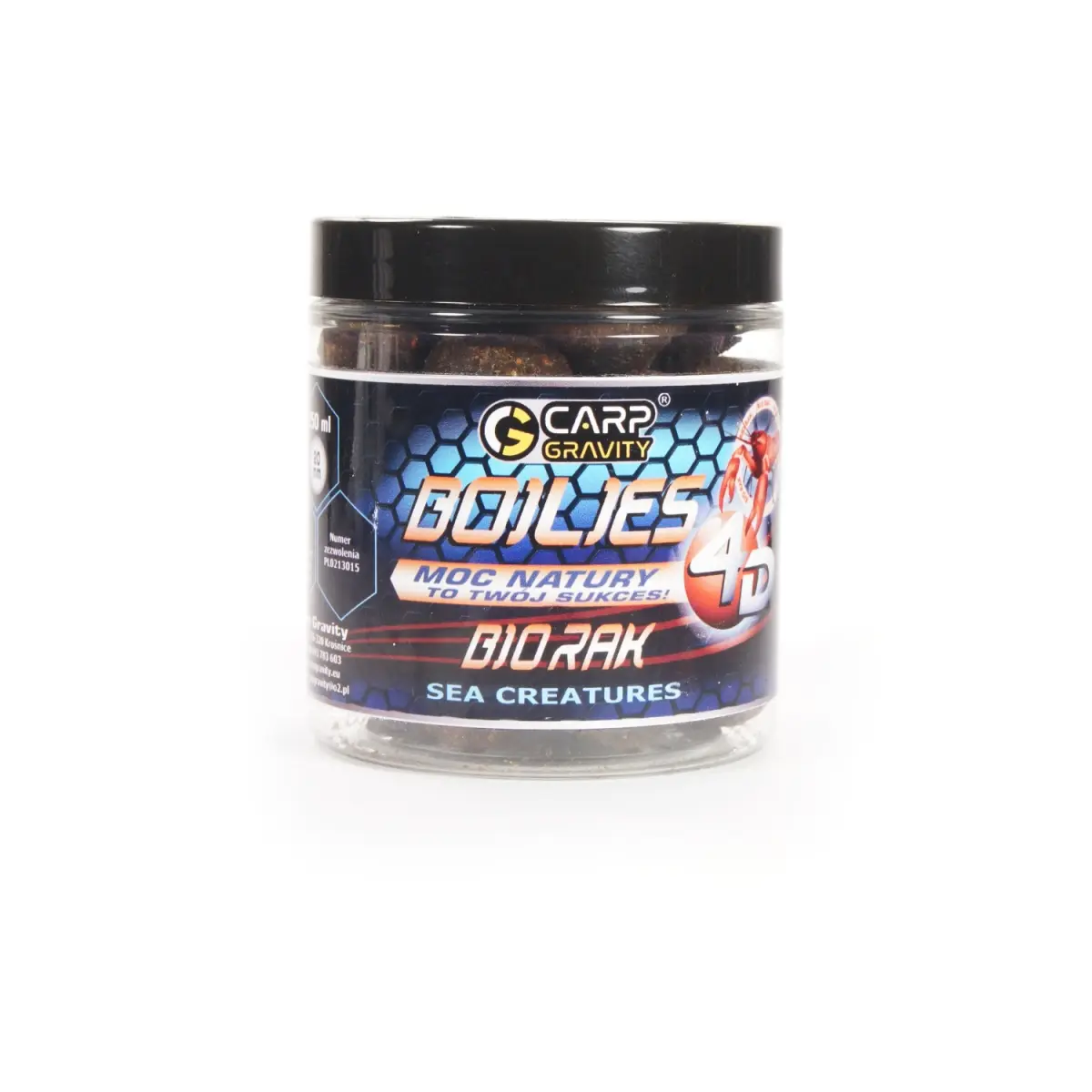 Carp Gravity 4D Boilies - Bio Rakrozmiar 20mm/ 250ml - EAN: 200000060886