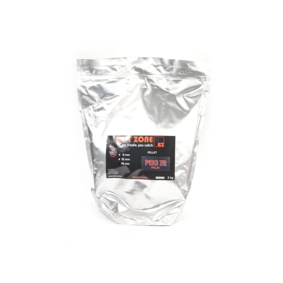Bait Zone Pellet Peg 72rozmiar 16mm / 3kg - MPN: BZPPEG16/3 - EAN: 200000060183
