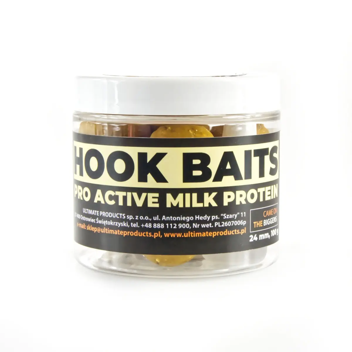 UltimateProducts Hookbaits - Pro Active Milk Proteinrozmiar 24 mm - EAN: 5903855432680