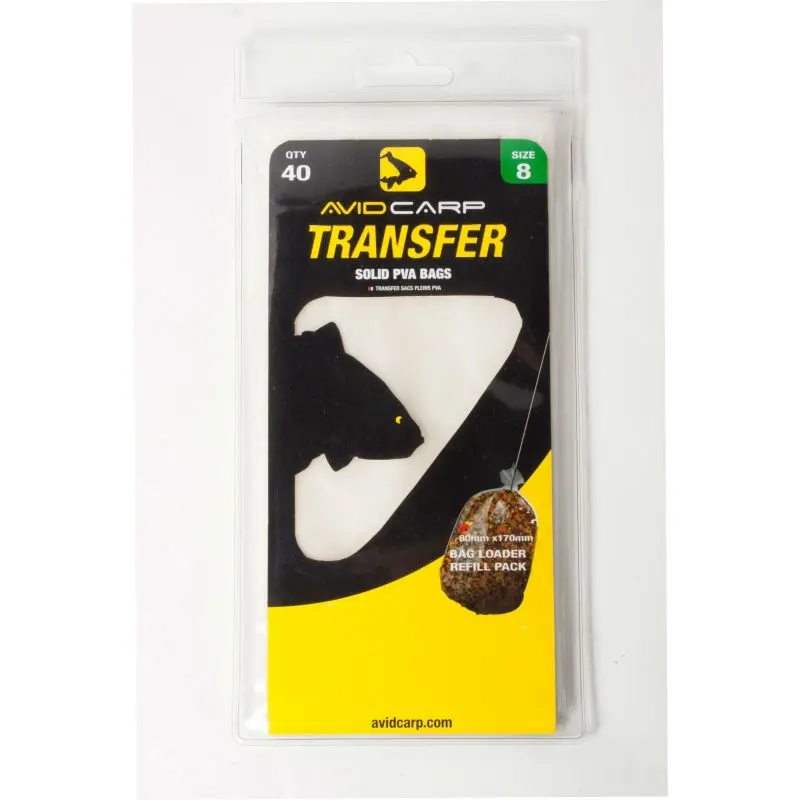 Avid Carp Transfer Solid PVA Bags size 8 80mm x 170mmrozmiar 80mm x 170mm - MPN: AVTSPB/08 - EAN: 5055977405292
