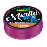 Kryston MERLIN Fast Sinking Braid 35 lb / Gravel Brown Kryston MERLIN Fast Sinking Braid 35 lb / Gravel Brown
