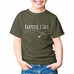 Rockworld Karpiuję z Tatą - Koszulka Dziecięca Khaki