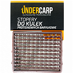 UnderCarp - Stopery do kulek proteinowych baryłkowe twarde brązowy UnderCarp - Stopery do kulek proteinowych baryłkowe twarde brązowy