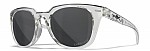 WileyX ULTRA Captivate Polarized Smoke Grey Gloss Crystal Light Grey Frame