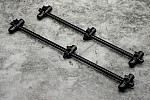 One More Cast Elbowz Black Anodised Aluminium 3 Rod Buzzbars  Wide (13.5 in &amp; 11.5 in)