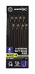 Matrix MXC-4 Barbless X-Strong  Bait Bands Rigs - 10cm 14/0.20mm
