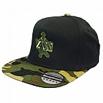 Vass Snapback Black with Green Camo Peak