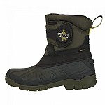 Vass Fleece Lined Boot with Strap (Black & Green) 39 (UK 6)