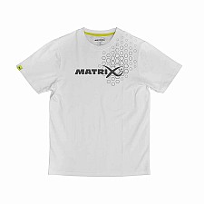 Matrix Hex Print T-Shirt - White XL