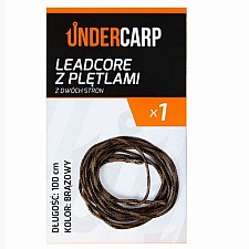 UnderCarp Leadcore - z Pętlami z Dwóch Stron brązowy / 100cm