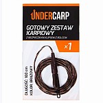 UnderCarp - Gotowy Zestaw Karpiowy z Bezpiecznym Klipsem z Bolcem brązowy / 100cm