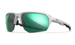 WileyX JAKL Captivate Polarized Green Mirror Polished White Frame