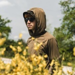 Korda UPF Hooded Top - Dark Khaki  XXL