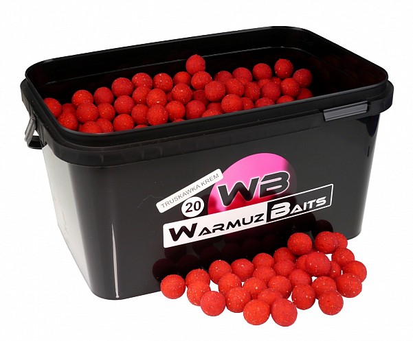 WarmuzBaits - Kulki zanętowe Truskawka Krem 20 mm / 3kg (wiadro) WarmuzBaits - Kulki zanętowe Truskawka Krem 20 mm / 3kg (wiadro)