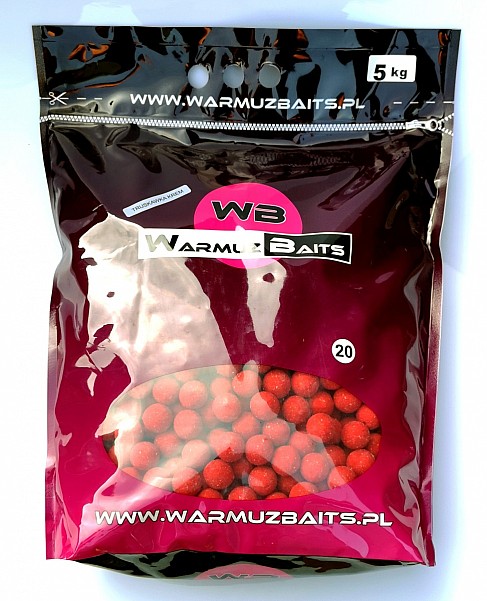 WarmuzBaits - Kulki zanętowe Truskawka Krem 20 mm / 5kg (worek)